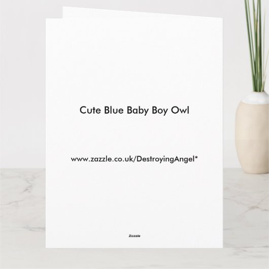 Niedlich Blue Baby Bowl Custom Card Karte (Rückseite)