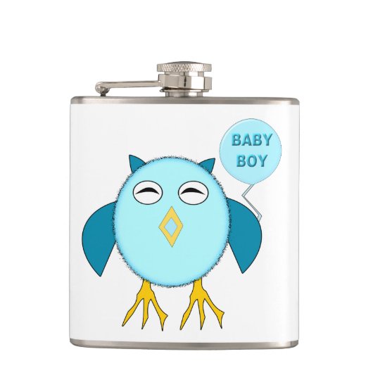 Niedlich Blue Baby Bowl Flask Flachmann (Vorderseite)