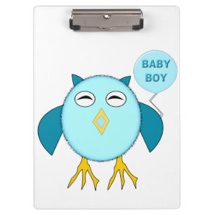 Niedlich Blue Baby Bowl Owl Clipboard Klemmbrett