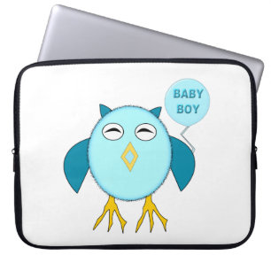 Niedlich Blue Baby Bowl Owl Laptop Bag Laptopschutzhülle