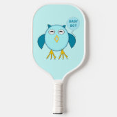 Niedlich Blue Baby Bowl Owl Pickleball Schläger (Rückseite)