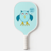Niedlich Blue Baby Bowl Owl Pickleball Schläger (Vorderseite)