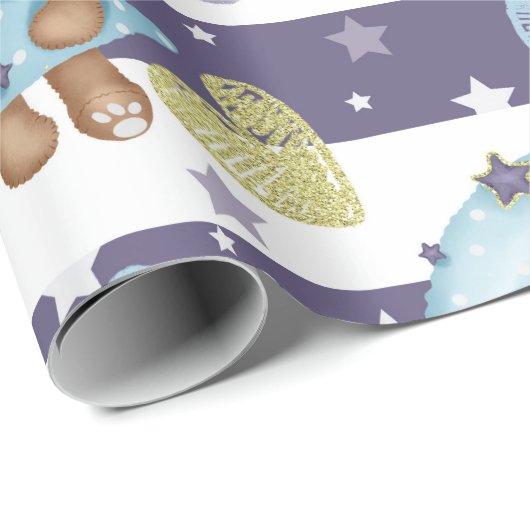 Niedlich Blue Baby Boy Baby Shower Baby Geschenkwr Geschenkpapier (Rolleneckpunkt)
