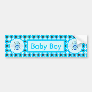 Niedlich Blue Baby Boy Bee Custom Autoaufkleber