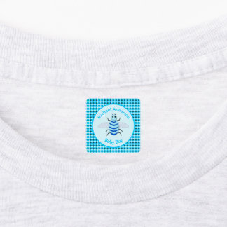 Niedlich Blue Baby Boy Bee Custom Bekleidung Etiketten