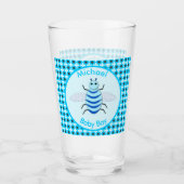 Niedlich Blue Baby Boy Bee Custom Glas (Vorderseite)