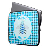 Niedlich Blue Baby Boy Bee Custom Laptopschutzhülle (Vorderseite Links)