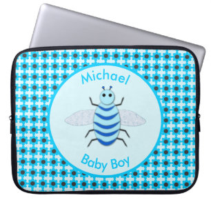 Niedlich Blue Baby Boy Bee Custom Laptopschutzhülle