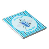 Niedlich Blue Baby Boy Bee Custom Notizblock (angewinkelt)