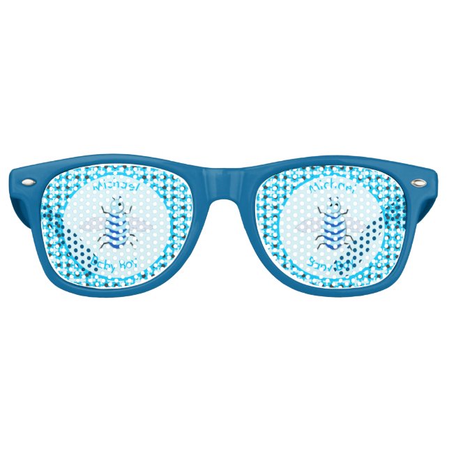 Niedlich Blue Baby Boy Bee Custom Partybrille (Vorderseite)