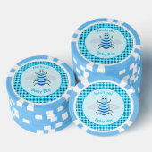 Niedlich Blue Baby Boy Bee Custom Pokerchips (Stapel)