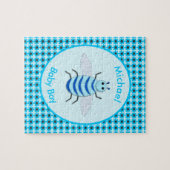 Niedlich Blue Baby Boy Bee Custom Puzzle (Horizontal)