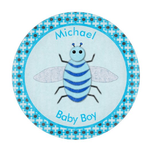 Niedlich Blue Baby Boy Bee Custom Schneidebrett (Vorderseite)