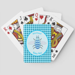 Niedlich Blue Baby Boy Bee Custom Spielkarten