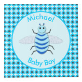 Niedlich Blue Baby Boy Bee Custom Würfel (Rechts)