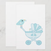Niedlich Blue Baby Boy Briefpapier (Vorne/Hinten)
