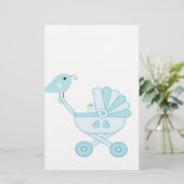 Niedlich Blue Baby Boy Briefpapier (Stehend Vorderseite)