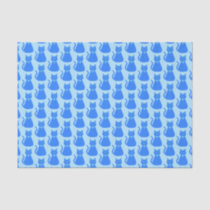 Niedlich Blue Baby Boy Cat Baby Dusche Gemustert Seidenpapier