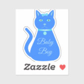 Niedlich Blue Baby Boy Cat Custom Aufkleber (Blatt)