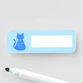 Niedlich Blue Baby Boy Cat Custom Baby Dusche Namensschild (Beispiel)