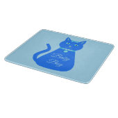 Niedlich Blue Baby Boy Cat Custom Gender Reveal Schneidebrett (Ecke)
