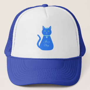 Niedlich Blue Baby Boy Cat Custom Gender Reveal Truckerkappe