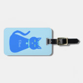 Niedlich Blue Baby Boy Cat Custom Gepäckanhänger (Vorderseite horizontal)