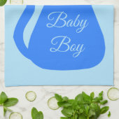 Niedlich Blue Baby Boy Cat Custom Geschirrtuch (Gefaltet)