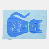 Niedlich Blue Baby Boy Cat Custom Geschirrtuch (Horizontal)