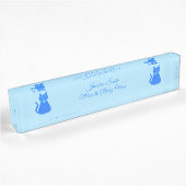 Niedlich Blue Baby Boy Cat Custom Junge Mutter Namensplakette