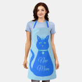 Niedlich Blue Baby Boy Cat Custom Junge Mutter Schürze (Getragen)