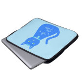 Niedlich Blue Baby Boy Cat Custom Laptopschutzhülle (Vorne Knopf)
