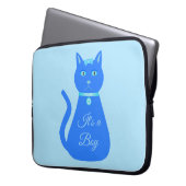 Niedlich Blue Baby Boy Cat Custom Laptopschutzhülle (Vorderseite Links)