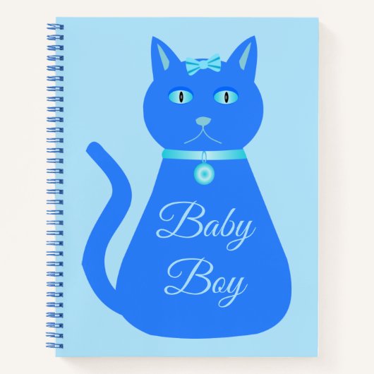 Niedlich Blue Baby Boy Cat Custom Notizblock (Vorderseite)