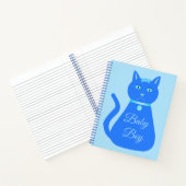 Niedlich Blue Baby Boy Cat Custom Notizblock (Innenseite)