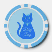 Niedlich Blue Baby Boy Cat Custom Pokerchips (Vorderseite)