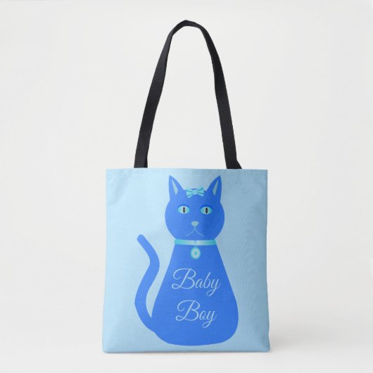 Niedlich Blue Baby Boy Cat Custom Tasche (Vorderseite)