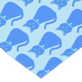 Niedlich Blue Baby Boy Cat Gemustert Baby Dusche Kurzer Tischläufer (Ecke)