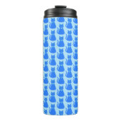 Niedlich Blue Baby Boy Cat Gemustert Thermosbecher (Vorderseite)