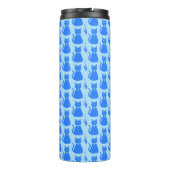 Niedlich Blue Baby Boy Cat Gemustert Thermosbecher (Rückseite)