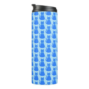 Niedlich Blue Baby Boy Cat Gemustert Thermosbecher