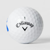 Niedlich Blue Baby Boy Cat Golfball (Logo)