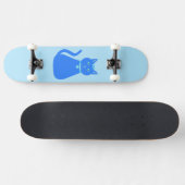 Niedlich Blue Baby Boy Cat Skateboard (Horizontal)