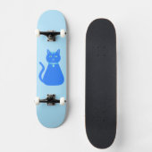 Niedlich Blue Baby Boy Cat Skateboard (Vorderseite)