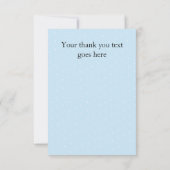 Niedlich Blue Baby Boy Elephants Babydusche Dankeskarte (Rückseite)