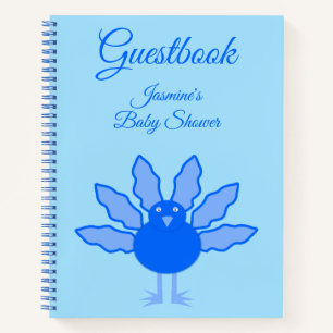 Niedlich Blue Baby Boy Erntedank Türkei Babydusche Notizblock