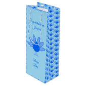 Niedlich Blue Baby Boy Erntedank Türkei Custom Geschenktüte Für Weinflaschen (Vorderseite Schrägansicht)