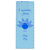 Niedlich Blue Baby Boy Erntedank Türkei Custom Geschenktüte Für Weinflaschen (Vorderseite)