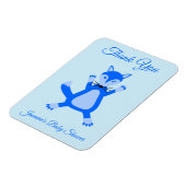 Niedlich Blue Baby Boy Fox Custom Baby Dusche Magnet (Linke Seite)