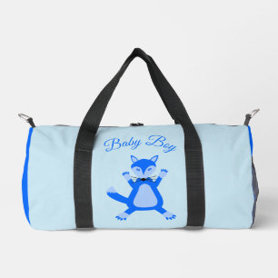 Niedlich Blue Baby Boy Fox Custom Diaper Bag Duffle Bag